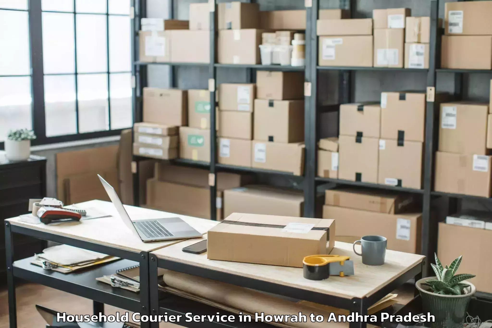 Affordable Howrah to Vadlamuru Household Courier